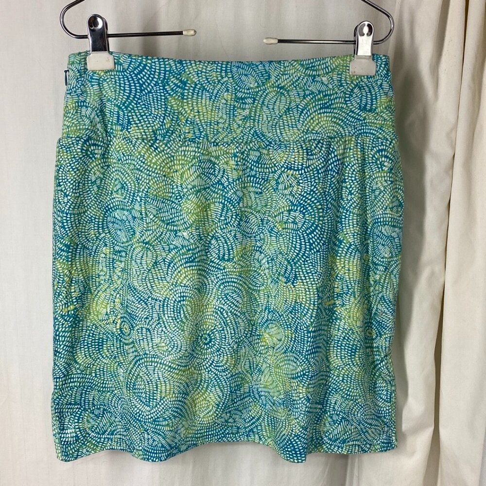 TITLE NINE S Breeze Skirt Pull On Green Yellow Blue Pocket